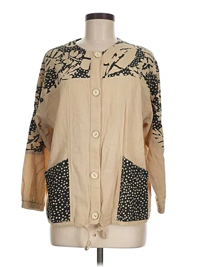 Pre-owned Draper's & Damon's 3/4 Sleeve Blouse In Brown