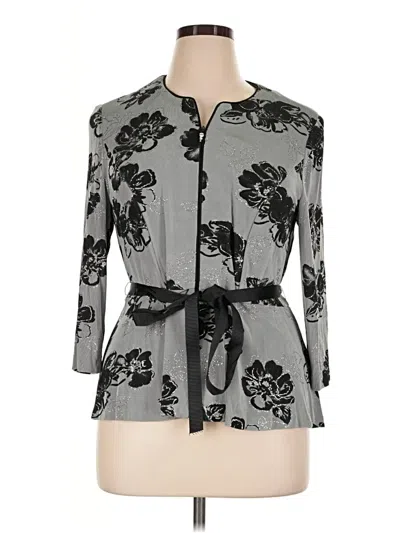 Pre-owned Draper's & Damon's 3/4 Sleeve Blouse In Gray
