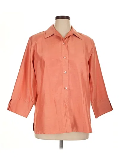 Pre-owned Draper's & Damon's 3/4 Sleeve Blouse In Orange