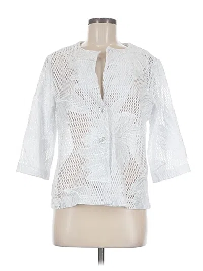 Pre-owned Draper's & Damon's 3/4 Sleeve Blouse In White