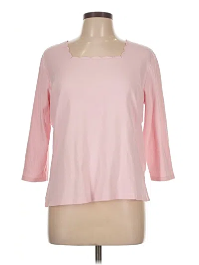 Pre-owned Draper's & Damon's 3/4 Sleeve T-shirt In Pink