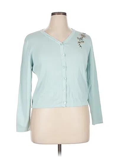 Pre-owned Draper's & Damon's Cardigan Sweater In Blue