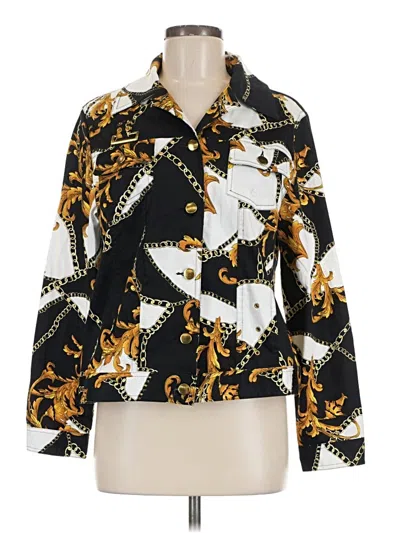 Pre-owned Draper's & Damon's Long Sleeve Blouse In Black