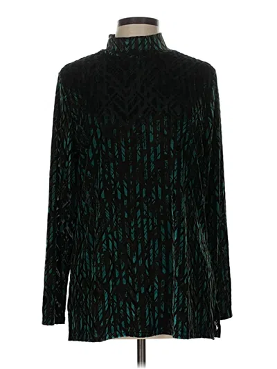 Pre-owned Draper's & Damon's Long Sleeve Blouse In Blue