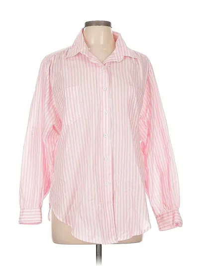 Pre-owned Draper's & Damon's Long Sleeve Blouse In Pink