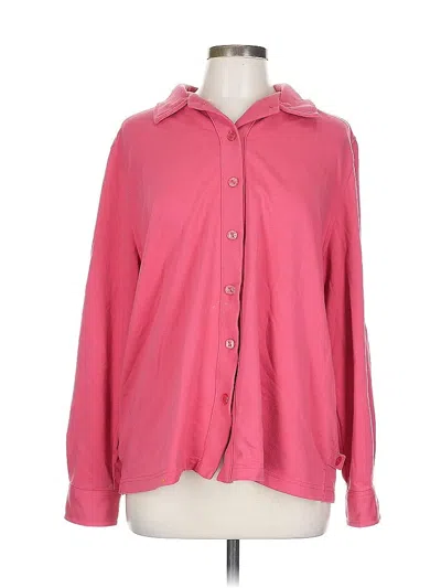 Pre-owned Draper's & Damon's Long Sleeve Blouse In Pink