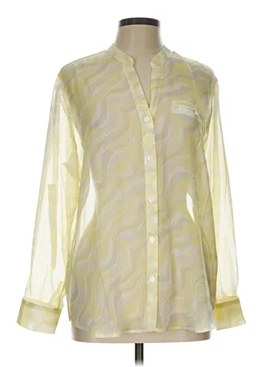 Pre-owned Draper's & Damon's Long Sleeve Blouse In Yellow