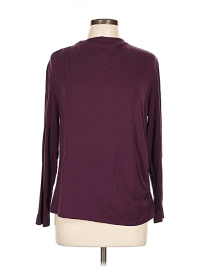 Pre-owned Draper's & Damon's Long Sleeve T-shirt In Burgundy