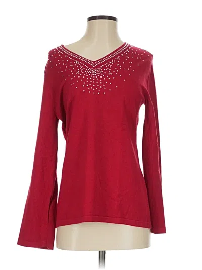 Pre-owned Draper's & Damon's Pullover Sweater In Red