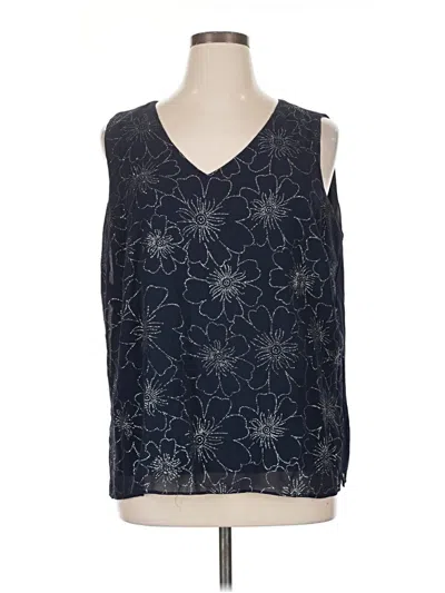 Pre-owned Draper's & Damon's Sleeveless Blouse In Blue