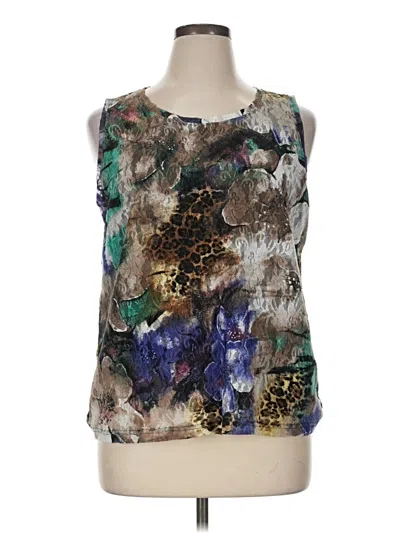 Pre-owned Draper's & Damon's Sleeveless Blouse In Green