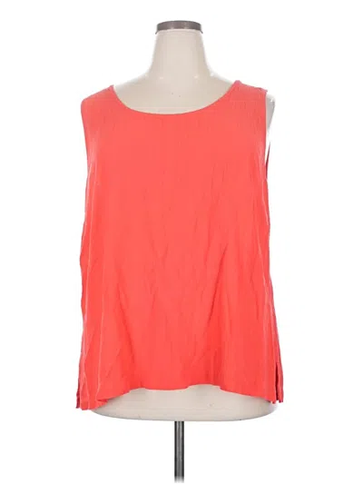 Pre-owned Draper's & Damon's Sleeveless Blouse In Orange