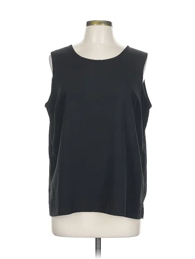 Pre-owned Draper's & Damon's Sleeveless Top Black Scoop Neck Tops