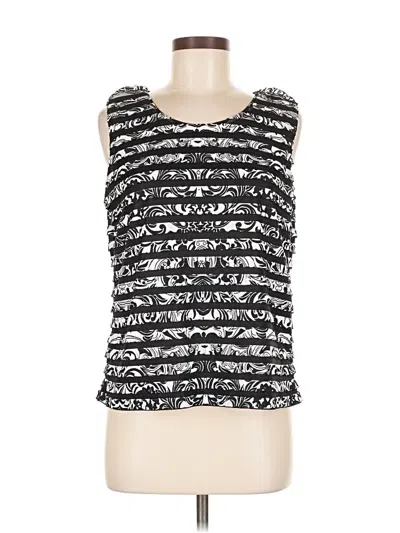 Pre-owned Draper's & Damon's Sleeveless Top Black Scoop Neck Tops