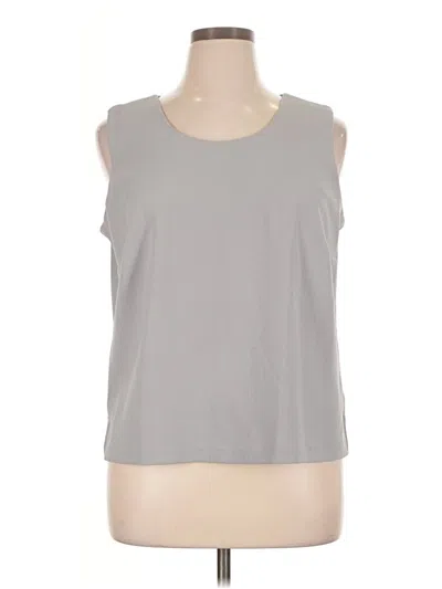Pre-owned Draper's & Damon's Sleeveless Top Gray Scoop Neck Tops