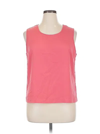 Pre-owned Draper's & Damon's Sleeveless Top Pink Scoop Neck Tops