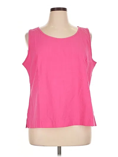 Pre-owned Draper's & Damon's Sleeveless Top Pink Scoop Neck Tops