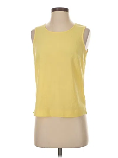 Pre-owned Draper's & Damon's Sleeveless Top Yellow Boatneck Tops