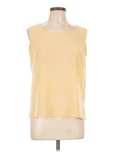 Pre-owned Draper's & Damon's Sleeveless Top Yellow One Shoulder Neckline Tops