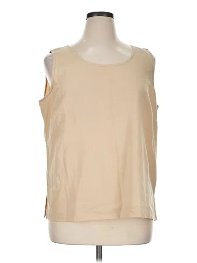 Pre-owned Draper's & Damon's Sleeveless T-shirt In Tan