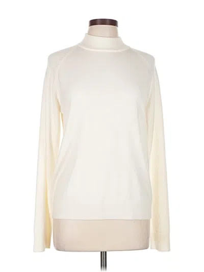 Pre-owned Draper's & Damon's Turtleneck Sweater In White