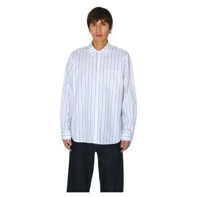 Dr.denim Shirt  Wes Shirt - Ecru Tan Stripe In Other
