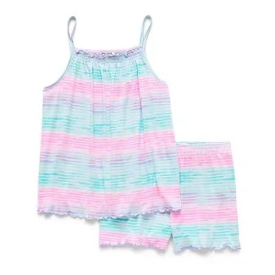 Dream Big Peace Out Little & Big Kid Girls Sleeveless 2-pc. Pajama Set In Multi