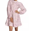 Dream Catcher Amalia Long Sleeve Mini Dress In Pink In Pink