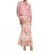 Dream Catcher Laura Lace Long Sleeve Top In Dusty Rose In Multi