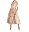 Dream Catcher Mona Maxi Butterly Midi Dress In Pink In Neutral