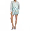 Dream Catcher Natalia Button-up Lace Top In Green In Green