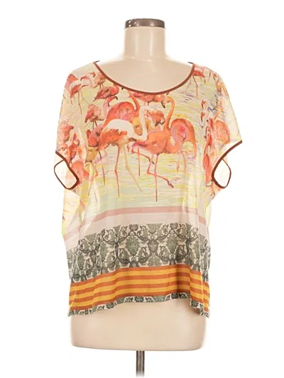 Pre-owned Dream Daily Short Sleeve Blouse In Orange