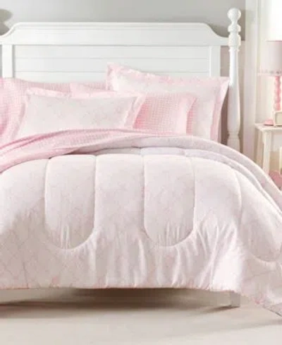 Dream Factory Bow Trellis Comforter Sets In Pink