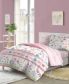 Dream Factory Butterfly Garden Comforter Set In Pink