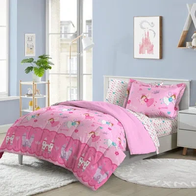 Dream Factory Princess Reversible Comforter Set In Pink