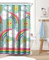 Dream Factory Rainbow Flare Shower Curtain, 72" X 72"