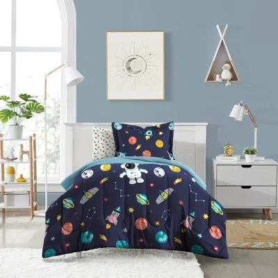 Dream Factory Space Galaxy Bed In A Bag Blue