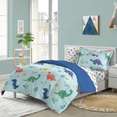 Dream Factory Sweet Dino Bed In A Bag Blue