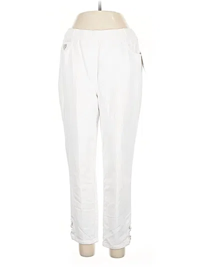 Pre-owned Dream Jeannes By Quacker Factory Casual Pants In White