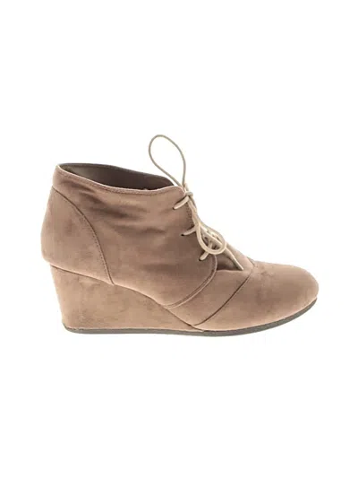 Pre-owned Dream Pairs Ankle Boots In Brown