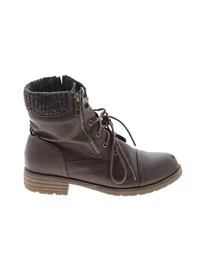 Pre-owned Dream Pairs Ankle Boots In Brown