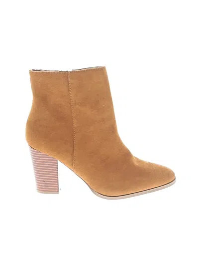Pre-owned Dream Pairs Ankle Boots In Tan