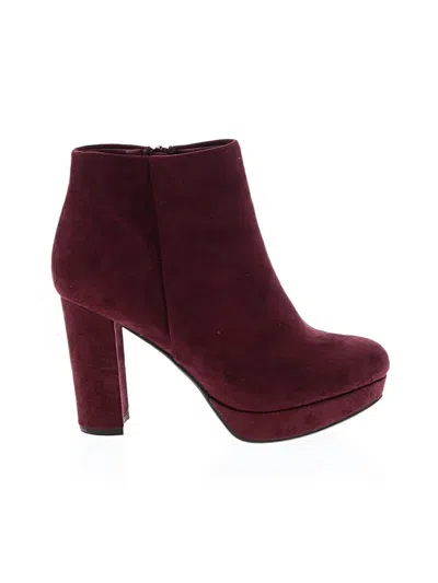 Pre-owned Dream Pairs Boots In Burgundy