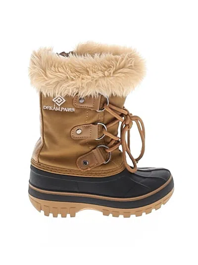 Pre-owned Dream Pairs Kids' Boots In Tan