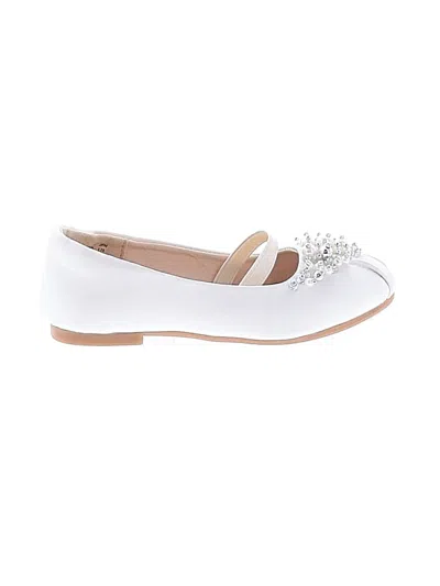 Pre-owned Dream Pairs Kids' Flats In White