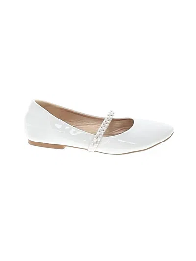 Pre-owned Dream Pairs Kids' Flats In White