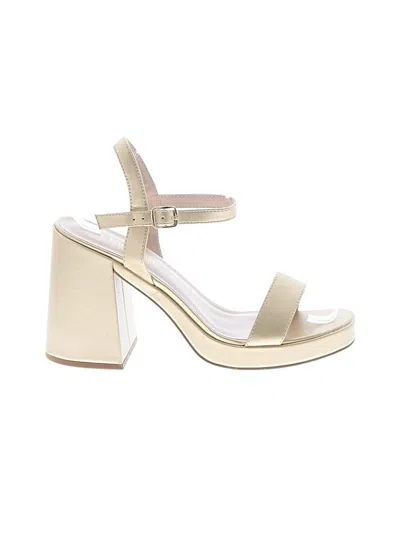 Pre-owned Dream Pairs Heels In Gold