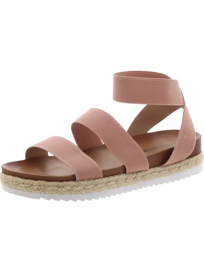 Dream Pairs Jimmie Womens Slip On Footbed Espadrilles In Gold