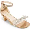 Dream Pairs Kids' Ankle Strap Sandal In Champagne-rhinestone