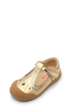 Dream Pairs Kids' T-strap Flat In Gold
